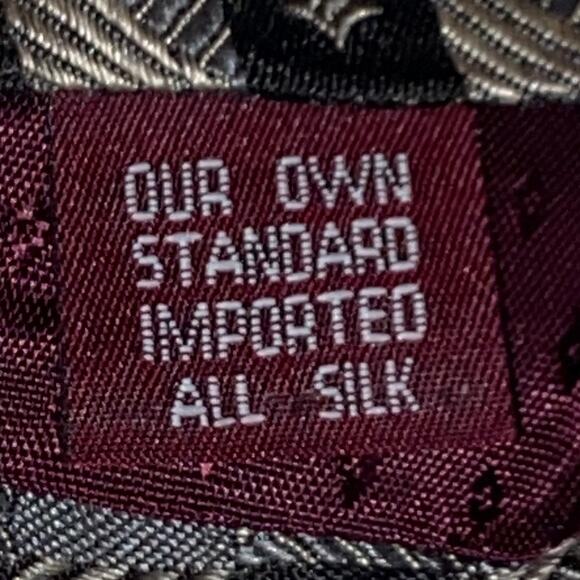 Michael Jacobs Collection Neck Tie Black Gray Geometric Silk USA 62x3.75 Suit - Picture 5 of 9